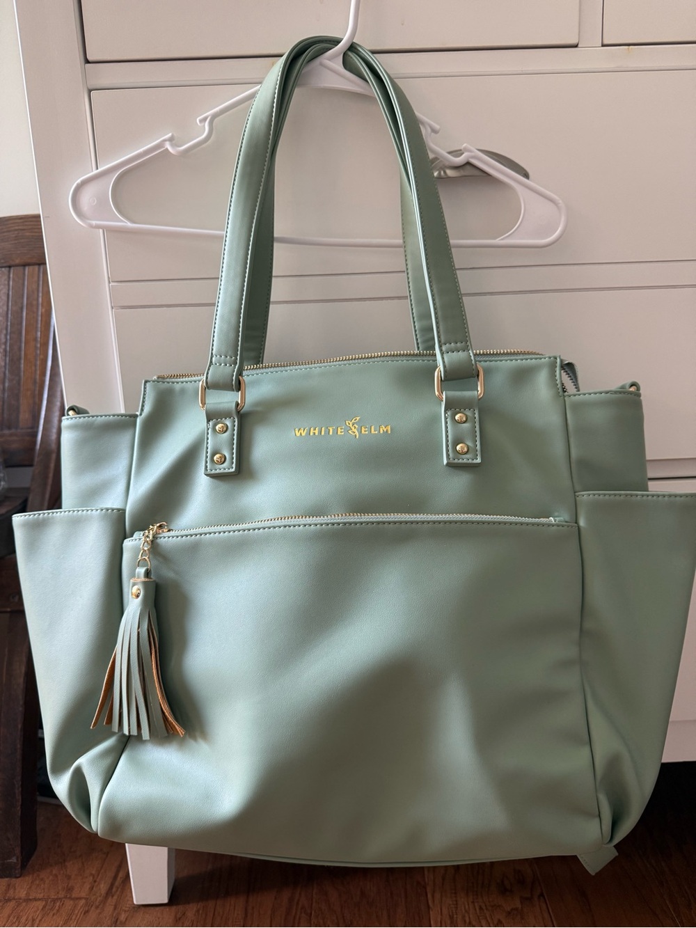 White Elm Gemini Seafoam Convertible Tote Bag